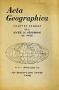 Acta Geographica Bulletin n° 16, Janvier Juillet 1951