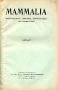 Revue Trimestrielle MAMMALIA Morphologie, Biologie, Systematique