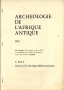 ARCHÉOLOGIE DE L'AFRIQUE ANTIQUE 1975