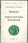 MUSÉES PUBLICATIONS RÉCENTES