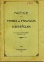 NOTICE SUR LES TITRES ET TRAVAUX SCIENTIFIQUES DE