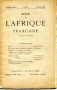 REVUE DE L'AFRIQUE FRANCAISE N° 22 Février 1887