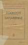 ZOOLOGIE SAHARIENNE