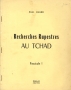 ÉTAT DES RECHERCHES AU TCHAD